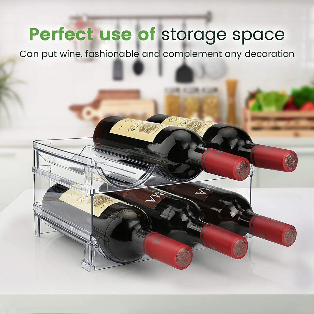 Maximize Your Space with 2-Pack Stackable Water Bottle Organizer for Cabinets - Perfect Storage Solution!