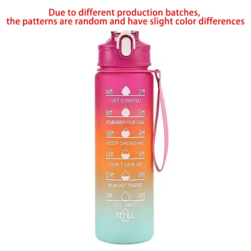 Ultimate Sports Water Bottle with Time-Tracking Straw – Leak-Proof & Easy-Carry Design for Outdoor Adventures