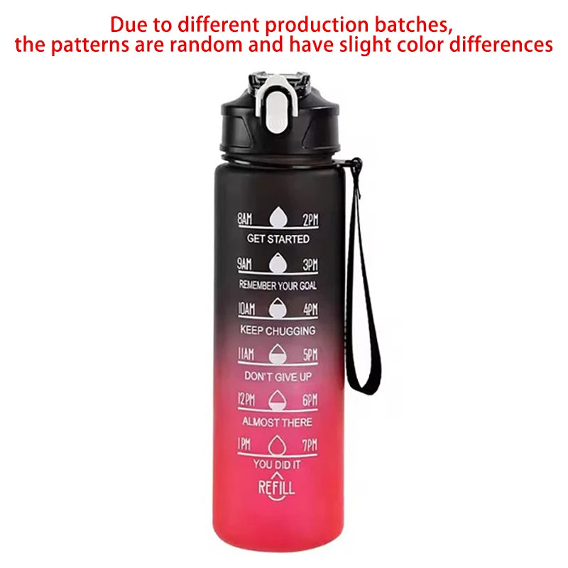 Ultimate Sports Water Bottle with Time-Tracking Straw – Leak-Proof & Easy-Carry Design for Outdoor Adventures