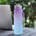 Ultimate Sports Water Bottle with Time-Tracking Straw – Leak-Proof & Easy-Carry Design for Outdoor Adventures