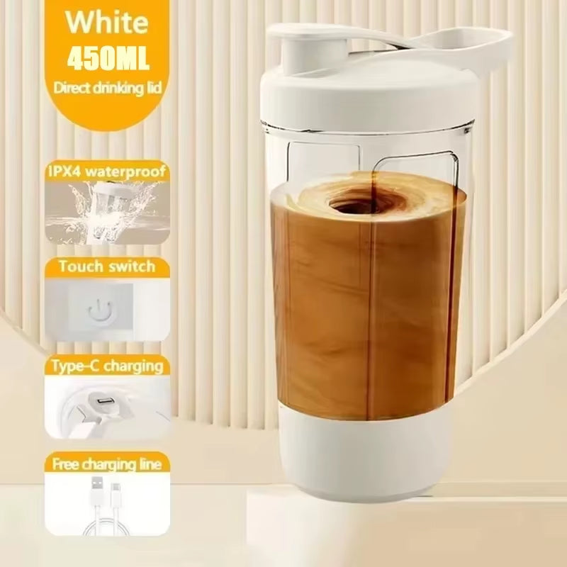 Revolutionary 450ml Electric Shaker Cup - Self-Stirring Intelligent Mixer for Effortless Protein Shakes and Meal Replacements